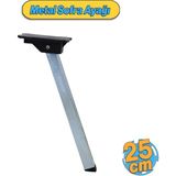 Frefly Store BADEM10 Sofra Ayağı 25 cm Metal Plastik Siyah Taban Katlanır Yer Sofrası Sini Altı Mobilya Ayak Sehpa Masa