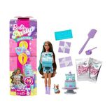 Frefly Store Barbie Parti Paketi Bebek ve Aksesuarlar, Minik Dostumun Doğum Günü Serisi Parti Yıldızları Seti ve Renk Değişimi ile Pasta Süsleme Etkinliği Dahil 10 Sürpriz, JFG72