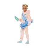 Frefly Store Barbie Rüya Arkadaşlar Bebek ve Aksesuarları, Çıkarılabilir Kıyafetleriyle Eklemleri Bükülebilen, Sarı Saçlı Ken Bebek, Yaz ve Kaykay Temalı 9 Parça, JDD75