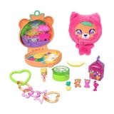 Frefly Store Bebek ve Evcil Hayvan Oyun Seti, Sevimli Ayıcık Mini Oyun Seti, Anahtarlık ve Pelüş, Meyve Temalı Aksesuarlar ve Tılsımlar, JKC79