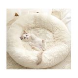 Frefly Store Beyaz Yumuşak Polar Kedi Yatağı - 100 x 100 x 10 cm