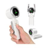 Frefly Store Blic BWFN22 Turbo El Vantilatörü Mini Fan Vantilatör Katlanabilir 3’ü 1 Arada Taşınabilir Fan 5 Kademeli LED Ekranlı Usb-C Şarjlı Mini Vantilatör Boyun Askılı Masaüstü Kullanım (Beyaz)