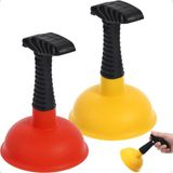 Frefly Store Bolivia's Lavabo Pompası, Güçlü Emişli 2 Adet Mini Gider Açıcı, Kısa Sap Tasarımıyla Banyo, Duş, Lavabo ve Tuvalet Tıkanıklıklarını Kolayca Açan Pratik Ev Aleti