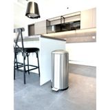 Frefly Store Bombe Kapaklı Çelik Çöp Kovası - 40L, Fırçalı Siyah - 0 - 199 ml - 000-Siyah