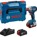Frefly Store Bosch Gdx 18V-285 Akülü Darbeli Vidalama Makinesi/somun Sıkma Makinesi (2 x 4.0 Ah; L-Boxx)