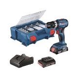 Frefly Store Bosch Gsb 18V-45 Akülü Darbeli Delme/vidalama Makineleri (2x Gba 2.0AH, Gal 18V-40, 63 Parça Aksesuar Seti, Lc Pick&click Içinde)