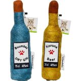 Frefly Store Bottle Toy, Köpek Oyuncağı, Kedi Oyuncağı, Peluş Oyuncak (Turkuaz - Sarı)