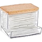 Frefly Store Box Up Ahşap Kapak Pamuklu Çubuk Organizeri - 00-Siyah - Beyaz