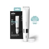 Frefly Store Braun Body Mini Trimmer BS1000 Vücut Tüy Kesme Makinesi + Düzeltici Tarak, Pil ve Temizleme Fırçası [enerji Sınıfı B]
