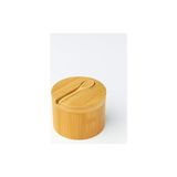 Frefly Store Busstier Kapaklı Kaşıklı Ahşap Baharatlık Doğal Ahşap Baharat Kabı Kaşık ve Kapaklı Tasarım Mutfak Tezgahı Için Şık Pratik Tuz Şeker Saklama Kutusu Baharat Organizer