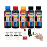 Frefly Store Canon Uyumlu Pixma E414-E474 Yazıcı Aparatlı Kartuş Dolum Seti 5 x 100 gr