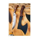Frefly Store Ceviz Sap Outdoor Balta Kamp Bıçağı Çakısı Piknik Bıçak Çakı Şef Bıçağı Kılıflı (Kmp-10)