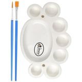Frefly Store Çiçek Boyama Paleti, 8 Hazneli 17 Cm, Resim Hobi Ürünleri Için