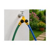 Frefly Store Çift Çıkışlı Vanalı Musluk Adaptörü 1/2" - 3/4" | Bahçe Hortumu Y Bağlantı Aparatı | Bağımsız Su Kontrolü