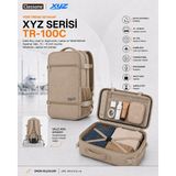 Frefly Store Classone Xyz Serisi TR-100C Kabin Boy,uçak Içi, Ergonomik, Laptop ve Tablet Bölmeli, Seyahat, Valiz, 15-18 Inch Uyumlu Notebook, Laptop Sırt Çantası – Camel