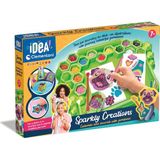 Frefly Store Clementoni 18716 Idea-Parıltılı 3D Gem Çıkartma, Elmas Kit, 7 Yaşından Büyük Çocuklar Için Yaratıcı Oyuncak, Hediye Seti - Ahşap - Bej - Siyah