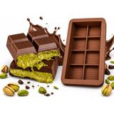 Frefly Store Cnk Craft Shop Dubai Çikolatası Kalıbı, Esnek Silikon Malzeme, 8 Bölmeli Çikolata Yapım Kalıbı - 0,700 gr