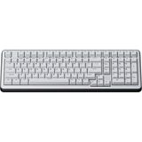 Frefly Store Coverzone Kablolu Profesyonel Oyuncu Klavyesi, Monoblok Alüminyum Kasa, 104 Tuş Full Size Düzen, Beyaz Işıklı Aydınlatma, Gift Switch, USB Kablolu Plug & Play Klavye | Ajazz (AC100 - Beyaz)