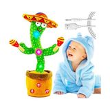 Frefly Store Dans Eden Konuşan Kaktüs Bebek Oyuncağı, Ses Şiddeti Ayarlanabilir, Şarkı Söyleyen Taklit Edici, Etkileşimli Pelüş Bebek Oyuncağı/erkek ve Kız Çocukları Için Hediye (Kaktüs Davul Aküsü)