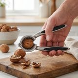 Frefly Store Deconox Profesyonel Paslanmaz Çelik Ceviz Kıracağı - Ergonomik Tasarımlı, Etrafa Sıçratmayan Hazneli Ceviz, Fındık ve Badem Kırıcı | Kabuklu Yemiş Kırıcı Mat Doku