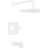 Frefly Store Delta Musluk Modern Raincan Kare Tek Işlevli Küvet ve Duş Trim Kiti Siyah, Küvet Bataryası Seti, Yağmur Duş Başlığı Siyah, Delta Duş Trim Kiti, Mat Siyah T14468-BL-PP (Vana Dahil Değildir) - Adaçayı Yeşili