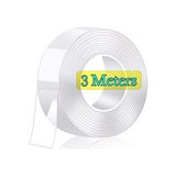 Frefly Store Deluxe Ultra Süper Güçlü Yüksek Mukavemetli Nano Teknolojili Çift Taraflı Doku Şeffaf 3 mt Bant