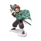 Frefly Store Demon Slayer Kimetsu No Yaiba Tanjiro Fighting Version Aksiyon Figür 16 cm - (DipCamo)Charcoal-White