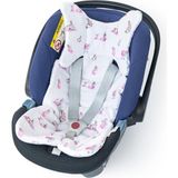 Frefly Store Deux LAPINS%100 Pamuk Bébé Lapin Rose Kız Bebek Puset ve Oto Koltuk Minderi MINDER1019 - 1 x 32 x 27 cm - 000-Siyah