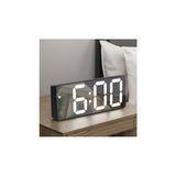 Frefly Store Dijital Masa Saati – Alarm Erteleme, Gece Modu ve Ses Kontrollü Akıllı LED Saat - Ahşap - Bej - Siyah