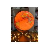 Frefly Store Dünya Küresi - Işıklı- Yerküre Antik-Siyasi Dekoratif Eğitici Yer Küre Globe Ancient, 30 cm - 41 Delft Blue