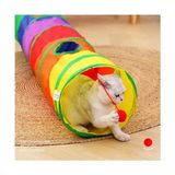 Frefly Store Düz Kedi Tüneli Katlanır Gökkuşağı Uzun Düz Kedi Köpek Oyun Tüneli Evcil Hayvan Oyun Tüneli