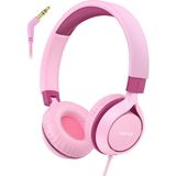 Frefly Store Earfun S1 Kablolu Kulaküstü Çocuk Kulaklık - Ayarlanabilir Kafa Bandı - Okul/seyahat/erkek/kız Çocuklar/bilgisayar/tablet Için Taşınabilir - Pembe