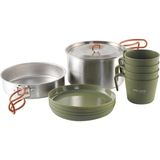 Frefly Store Easy Camp Moss 4 Cook Set 4 Kişilik Paslanmaz Çelik Kamp Yemek Seti - Adaçayı