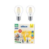 Frefly Store Ecolite 6,5W LED Filament Ampul E27 | 60W Eşdeğer | 2700K Sarı Işık | 810 Lümen | 2’li Paket | Enerji Sınıfı E [enerji Sınıfı E] - Amber