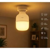 Frefly Store Ecolite Jumbo LED Ampul 28W (172W Eşdeğer) - E27 Duy, 3000K Sarı Işık, 2900 Lümen, Enerji Tasarruflu LED Lamba, 149X100MM, Ac 220V, Dimmer Uyumlu Değil - Amber