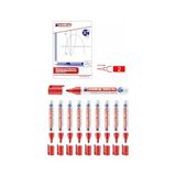Frefly Store Edding 360 Xl Whiteboard Marker, 1.5-3 Mm, Kırmızı, 10'lu Set - 41 Delft Blue