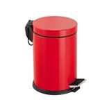 Frefly Store Eko Serisi 3 Litre Hacimli Paslanmaz Banyo-Mutfak Pedallı Çöp Kovası Kırmızı