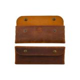 Frefly Store El Yapımı Kalemlik Hakiki Deri, Deri Küçük Kalem Kutusu – Iş, Ofis, Okul Aksesuar Tutucu, Klasik ve Minimal El Yapımı Tasarım Vintage Kalemlik (Camel)