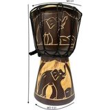 Frefly Store El Yapımı Otantik Djembe Davul, 25 cm Mahoni ve Deri
