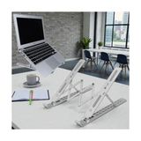 Frefly Store En Büyük Boy Alüminyum Katlanabilir Kademeli Laptop Bilgisayar Notebook Mac Standı, Ergonomik Notebook ve Tablet Tutucu, Çok Sağlam Metal Taşınabilir Tasarım, Hafif Koruma Çantası ile Beraber SG-001
