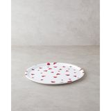 Frefly Store English Home Watermellies Plastik Tepsi Beyaz - Kırmızı, 36 x 25 x 10 cm - 0 - 19 L