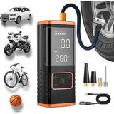 Frefly Store Enshall Taşınabilir Hava Kompresörü Lastik Şişirme - 150PSI Araba Lastikleri Hava Pompası Lastik Basınç Ölçerli LED Işık, 5400MAH Pil ve 12V Dc Akıllı Lastik Şişirme Cihazı Araba, Motosiklet, Bisiklet
