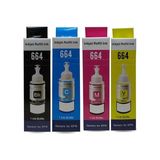 Frefly Store Epson ile Uyumlu Ecotank L3060 Mürekkep Takım 4 Renk Muadil - 000-Siyah