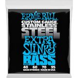 Frefly Store Ernie Ball Ekstra Slinky Paslanmaz Çelik Elektrik Bas Telleri, Ölçü 40-95 - 3 Renk Sunburst
