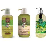 Frefly Store Eyüp Sabri Tuncer Şampuan ve Duş Jeli 600 Ml, Ayvalık Zeytin Çiçeği Sıvı Sabun 500 ml Pet Şişe - 10 Adet