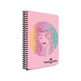Frefly Store Faber-Castell Yüz Tasarımlı Spiralli Defter, A4, 120 Yaprak, 70G Kağıt, Çizgili, Dayanıklı Kapak, Kolay Açılan Spiral Cilt, Asorti Renkler