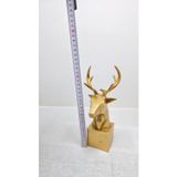 Frefly Store Frefly Stor Den 2Li Set Geyik Figürlü Modern Dekoratif Biblo 22Cm Ve 19Cm