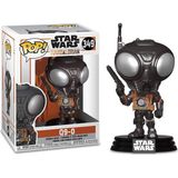 Frefly Store Funko Pop Star Wars Mandalorian Q9-0 Figür - (DipCamo)Charcoal-White