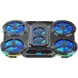 Frefly Store Gameagle 6 Fanlı Rgb Notebook Soğutucu, 9-17 Inç Laptop Uyumlu, 7 Kademeli Yükseklik Ayarı, Dijital Ekran Kontrollü, 142CFM Güçlü Hava Akışı, Sessiz Çalışma ve Şık 10 Farklı Işık Modu Desteği Ea-04 - 12 V / Altın