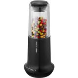 Frefly Store Gefu X-Plosion Tuz Veya Karabiber Değirmeni, Paslanmaz Çelik, Tuz Veya Karabiber Için Baharat Değirmeni, Seramik Öğütücü, Cam, Siyah, M - 0,2 kg